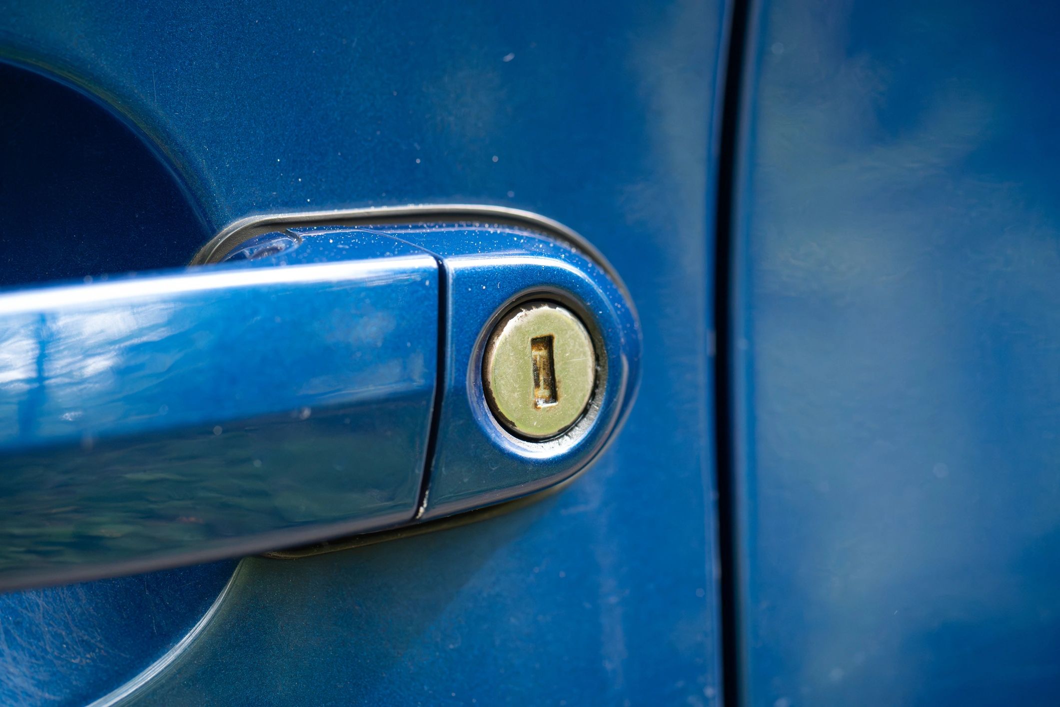 High security lock cylinder close-up