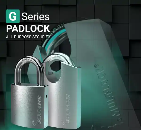 Mul-T-Lock G-Series padlocks, standard and protected shackle