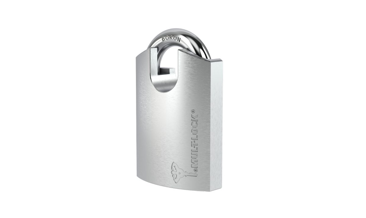 Mul-T-Lock G-Series padlock with shackle protector