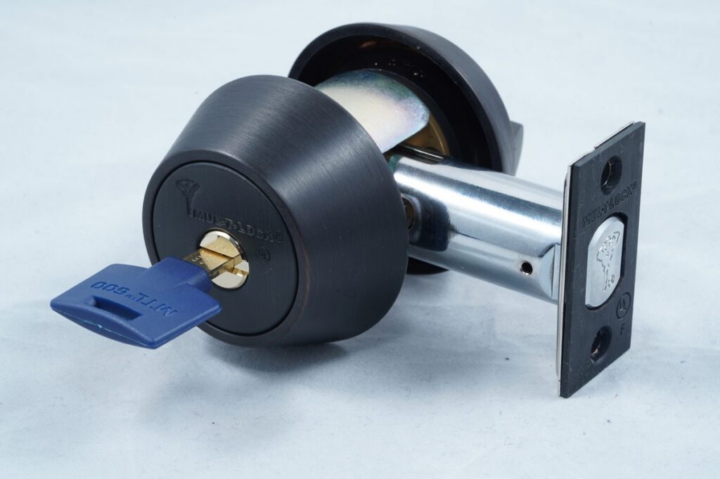 Mul-T-Lock Hercular captive key deadbolt